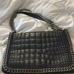 Zara thick chain black purse